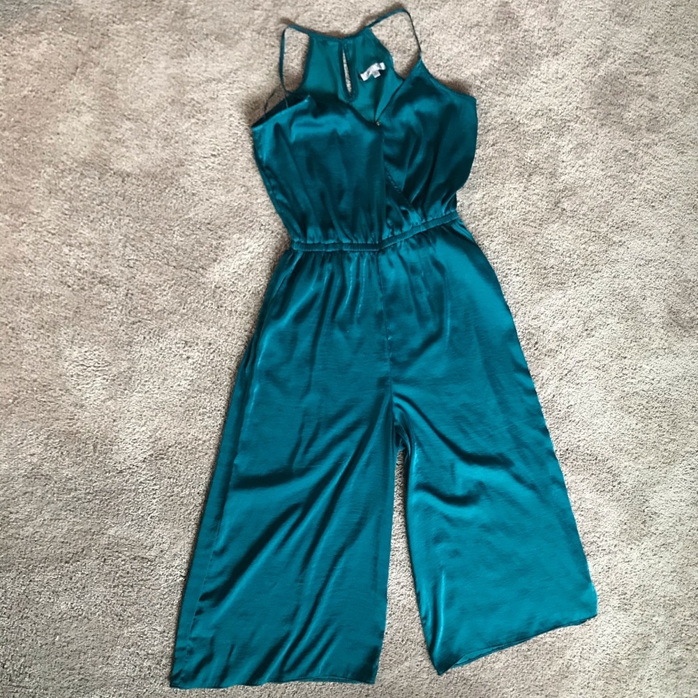Teal Wide Leg Jumpsuit